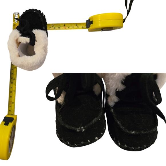 Baby Boy Girl Snow Boots Infant Fuzzy Soft Sole Ankle Booties Crib Shoes NWOT - Picture 3 of 4